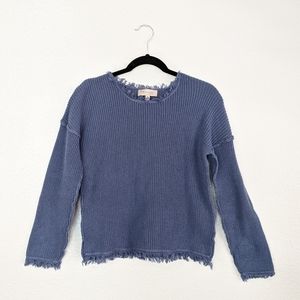 Philosophy Light Blue Sweater with Fringe